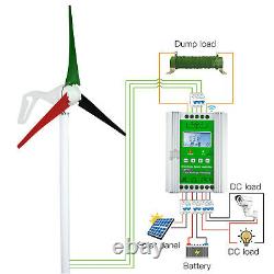 Wind Turbine Generator 10000W DC 24V 3-Blades Flange Horizontal Axis Wind Power