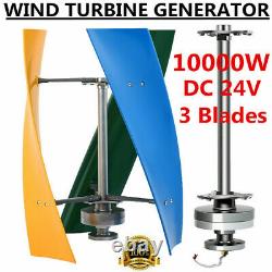 Wind Turbine Generator, 10000W DC 24V Portable Maglev Vertical Wind Power Kit