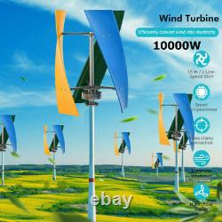 Wind Turbine Generator, 10000W DC 24V Portable Maglev Vertical Wind Power Kit