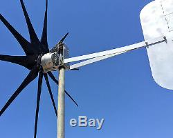 Wind Turbine Generator 1450 W 11 Blade 12 VAC 3-ph MAX-Core PMA 5.26 kWh