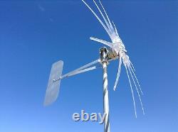 Wind Turbine Generator 1450 Watt 11 BLADE CLEAR 24 VAC MAX 3-phase PMG 5.26 kWh