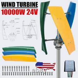 Wind Turbine Generator, 24V 10000W Portable Maglev Vertical Wind Power Kit