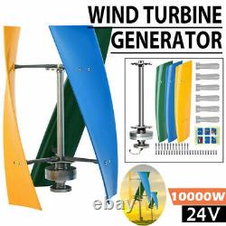 Wind Turbine Generator, 24V 10000W Portable Maglev Vertical Wind Power Kit
