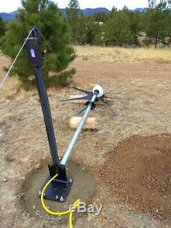 Wind Turbine Generator Base Gin Pole Assembly to Raise or Lower your Mount