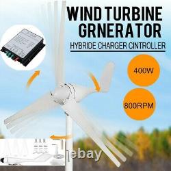 Wind Turbine Generator DC 12/24V 400W 3 Blades Windmill Power Charge -Controller