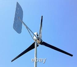 Wind Turbine Generator Hi-Amp 1550 Watts 3 black KT Blade 12 DC 2 Wire 3.75 kWh