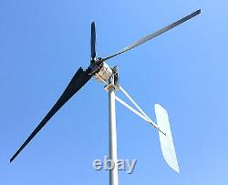 Wind Turbine Generator Hi-Amp 1550 Watts 3 black KT Blade 12 DC 2 Wire 3.75 kWh