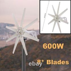 Wind Turbine Generator Kit 12V Wind Power Generator 600W with Controller 8 Blades