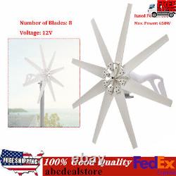 Wind Turbine Generator Kit 600W 12V with 8 Blades Wind Power Generator for Marine