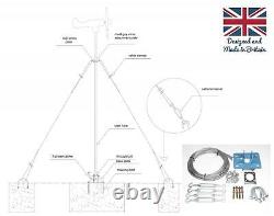 Wind Turbine Generator Mast Kit Pole Mounting Guy Lines Off Grid Power UK Stock
