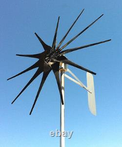 Wind turbine Generator 1250 Watt / 11 blade LOW WIND 12 VOLT AC 3-W / 3 phase