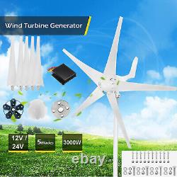 Wind turbine Generator 3K Watt / 5 blade LOW WIND 12/48 VOLT DC/ Free Controller