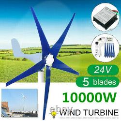 10000w 12v Moulin À Vent 5blades Générateur De Turbines Éoliennes Générateur De Vent Horizontal États-unis