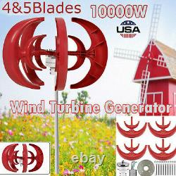 10000w 4&5blades Générateur De Turbine Éolienne Lanterne Verticale Automatique Vers Le Vent Axis 24v