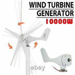 10000w Générateur De Turbine Éolienne 5 Lames Contrôleur De Charge Moulin À Vent Ac 12v