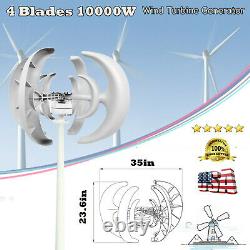 10000w4 Lames 24v Lanterne Automatique Générateur De Turbine Éolienne Axis Vertical