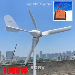 1000w 12v/24v Turbine Éolienne Horizontale Générateur D'énergie Éolienne Avec Contrôleur Mppt