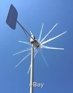 1000w Wind Turbine Générateur Fantôme 10 Prop Clair 24 Volts Ac 3 Phases / 3 Fils