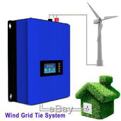 1000w Wind Turbine Generator Sur La Grille Tie Inverter Sun 1000g2 Wal Avec Une Charge De Décharge