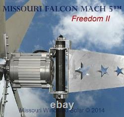 12 Volt 2000 Watt Missouri Falcon Mach 5 80,5 Pouces Liberté LL Éolienne
