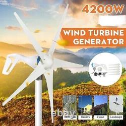 12v 4200w 5 Lames Générateur De Turbine Éolienne Puissance + Contrôleur De Charge