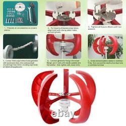12v 600w 5blade Lantern Vertical Wind Turbine Kit Producteur D'électricité