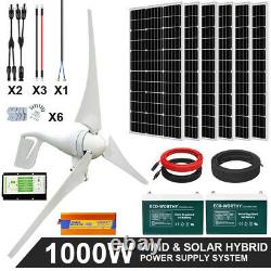 1400w 1000w 600w Kit Générateur De Puissance Hybride Wind & Solar Panel Kit Pour La Maison