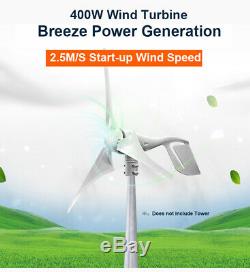 1750withday Hybride Kit 400w Wind Turbine Generator Avec Panneau Solaire 100w Système Home