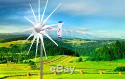 3200 W Windzilla Pma 12v Ac 12 Blades Éolienne Générateur + 225a Bague + Hub