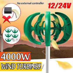 4000w 12v / 24v 5 Blades Lanterne Éolienne Générateur À Axe Vertical