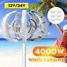 4000w Dc12v / 24v 5 Lames Éolienne À Axe Vertical Générateur D'énergie Propre Puissance