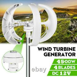 4500w Lantern Wind Turbine Generator Kit 12v Vertical 4 Lames Avec Controll Home