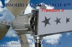 48 Volt 2000 Watt Missouri Falcon Mach 4 80,5 Pouces Liberté II Éolienne