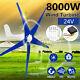 5 Blades 8000w Max Power Éoliennes Générateur De Courant Continu 24v Contrôleur De Charge Us