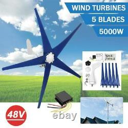 5 Pales 5000w Wind Turbine Generator Unit DC 48v Avec Contrôleur De Charge De Puissance