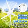 5400w Max Power 5 Pales Dc 24v Wind Turbine Generator Kit W. Charge Controller