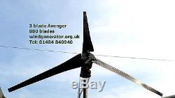 600 Watt 3 Éolienne Lame Verte Éolienne 48v DC