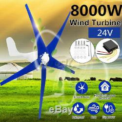 8000w 5 Blade Max Power Éoliennes Générateur Horizontale 24v Contrôleur De Charge