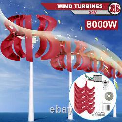 8000w DC 5-blades Gourd Générateur De Turbine Éolienne Axis Vertical Puissance Éolienne 24v Nouveau