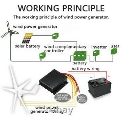 8000w Wind Turbine Generator Unit 5 Pales With DC 12v Power Charge Controller (en)