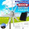 8000w Wind Turbine Genertor Kit 12 / 24v Aérogénérateur 3/5/8 Lames Avec Contrôleur