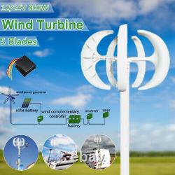 800w 12v 24v Lanterne Générateur De Turbine Éolienne Contrôleur De L'énergie Éolienne Blanc
