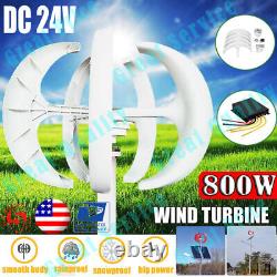 800w Lanterne Générateur De Turbine Éolienne Axis Vertical Home Power 24v Controller USA