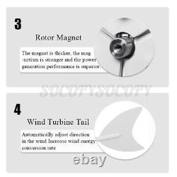 800w Max Power 3 Lames 12v/24v Wind Turbine Generator Kit With Controller