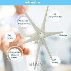 9000w 12v 6 Lames Éolienne Turbine Efficace Générateur Maison Énergie Éolienne