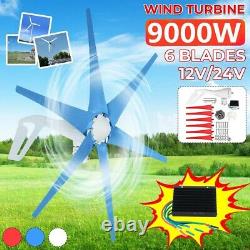 9000w Puissant 6 Blade 12v/24v Wind Turbine Generator Kit