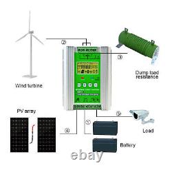 Contrôleur de charge de générateur d'éolienne hybride solaire 1100W 12V 24V MPPT