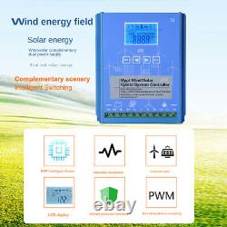 Contrôleur de chargeur hybride pour générateur éolien solaire MPPT 2000W 12V/24V/48V.