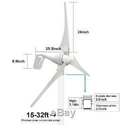 Eco-digne 600w Kit Hybrid 400w Wind Turbine Générateur Et 2 Pièces 100w Panneau Solaire