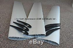 Éolienne Aubage -goe222 Airfoils 3 X 1mtr Blade & Kit Embout
